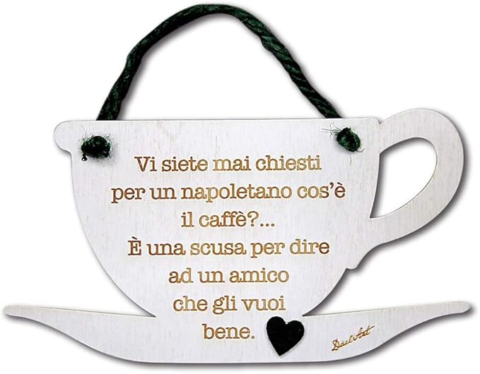 Dacl Art Targa In Legno Tazza Caffe Napoletano Amicizia Tga 03 Made In Italy Amazon It Casa E Cucina