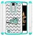 LG K8 Case, LG Escape 3 Case, LG Phoenix 2 Case, Style4U Cute Owl Studded Rhinestone Crystal Bling Hybrid Armor Case Cover for LG K8 / LG Escape 3 / LG Phoenix 2 with 1 Style4U Stylus [White/Teal]