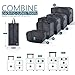 6 Set Travel Packing Cubes,Compression Luggage Organizer by FLYNOVA - Durable 5 Cubes and 1 Shoe Bag