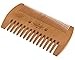 Mr Rugged Pocket Beard Comb - Wide and Fine Teeth Sides - Pear Wood Comb - Wooden Handmade Brushes Beard Oils & Balms To Promote Softer & Thicker Growth - Better for Beards Than Metal or Plastic