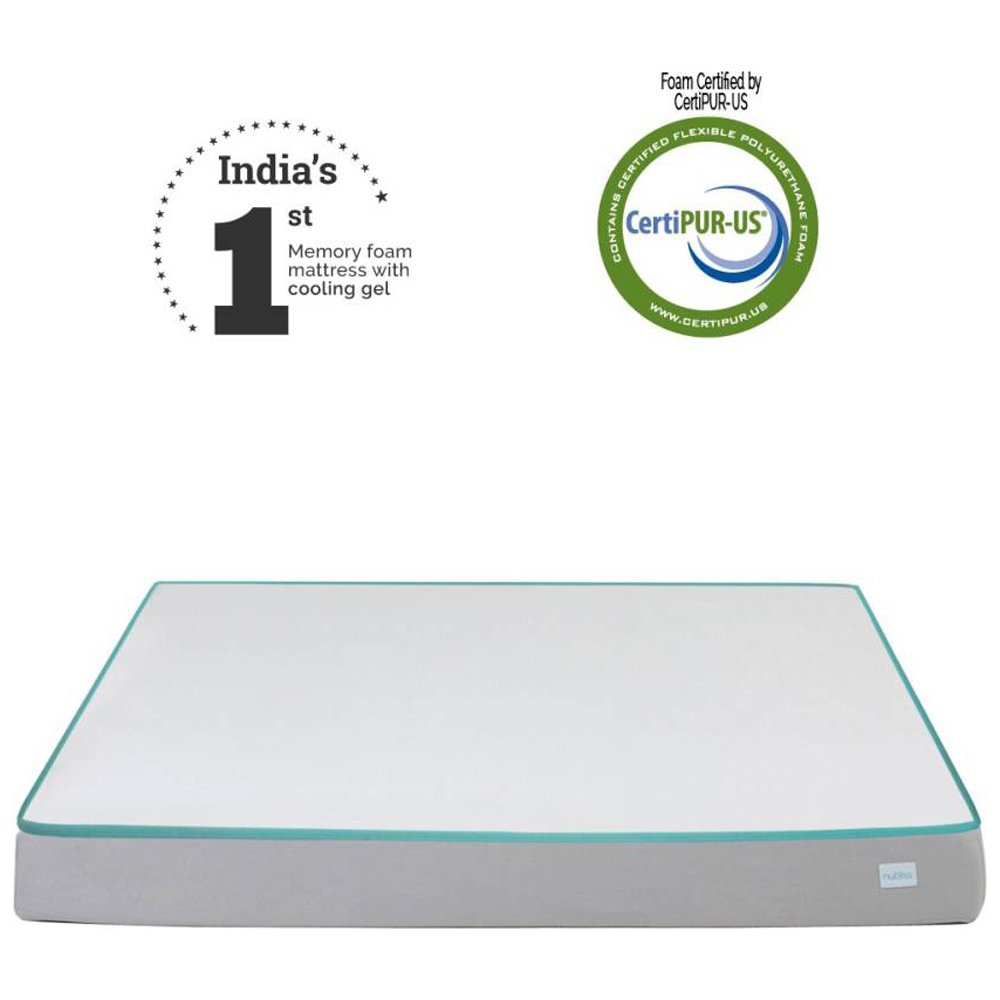 White Nirvana Bamboo Fabric 6' Inch Queen Size 7 Zone Pure Latex Foam