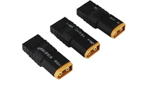 OliYin 3pcs Compatible with TRX Female to XT60 Male Connector Adapter for Zippy Revo Slash(Pack of 3)