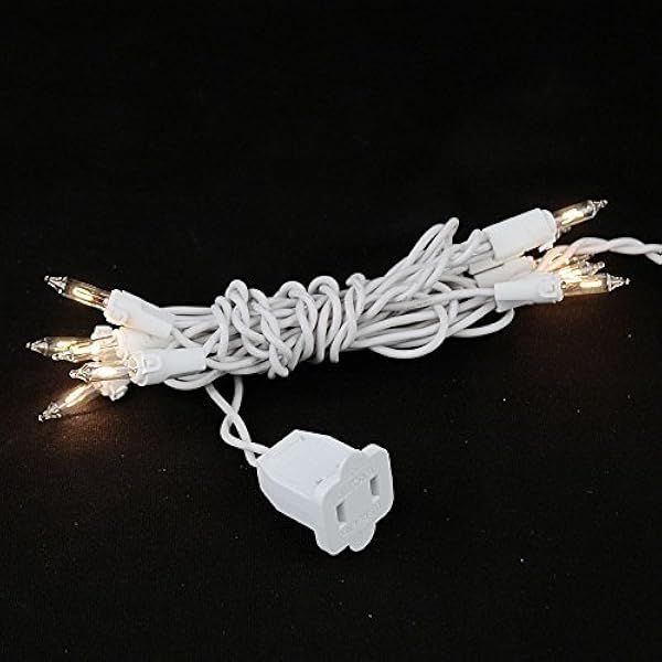 Download Amazon Com Novelty Lights 10 Light Clear Christmas Craft Mini Light Set White Wire 4 Long Home Kitchen PSD Mockup Templates