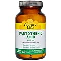 Country Life, Pantothenic Acid, 1000 mg, 60 Tablets
