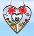 KY&BOSAM Heart Suncatcher Mom Gift Ornament Stained Glass Panles Hangings for Windows Sun Catcher with Pressed Flower Heart in Glass Birthday Gifts for Women Mother`s Day Christmas Home Garden Decor