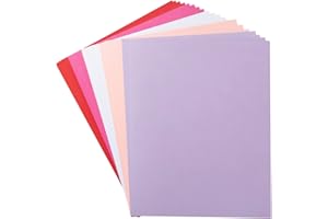 WISHOP 20 Sheets Valentine Thick Paper Cardstock Blank Pink Red Cardstock for DIY Birthday, Wedding Party Supplies, Invitation Cards Making, 8.5 x 11 inches (Pink/Red/White/Purple/Rose Red)