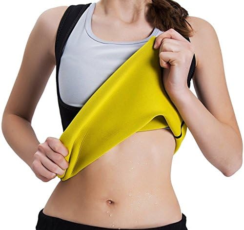 MEREDY Womens Hot Body Slimming Shapewear Vest Tummy Fat Burner Slimming Sauna Tank Weight Loss Without Zipper ( Color : Black , Size : XXXL )