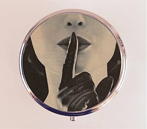 Retro Whisper Pill Box Pillbox Case Holder Trinket Box 1950s Glam Glamour Pop Art - Thumbnail 6
