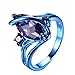Rongxing Jewelry New Purple Cz Ring,Gold-Plated-Copper Blue S