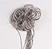 Merrylight Hair Extensions Messy Bun Gray White Braids Ponytail Hairpiece (Mixed Grey&White-M3/60)