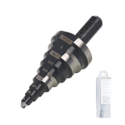 Jerax tools 1/4 to 1-1/8 Step Drill Bit Straight