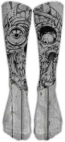 Robot Skull Facial Pattern Compression Socks Long Socks Women's Leg Warmers Socks Sport Socks