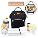 BOCCA Diaper Bag, with USB Charging Port, Muti-functional Waterproof Backpack, Large Capacity and Insulation Designed Organizer for Mom Travel (Black)
