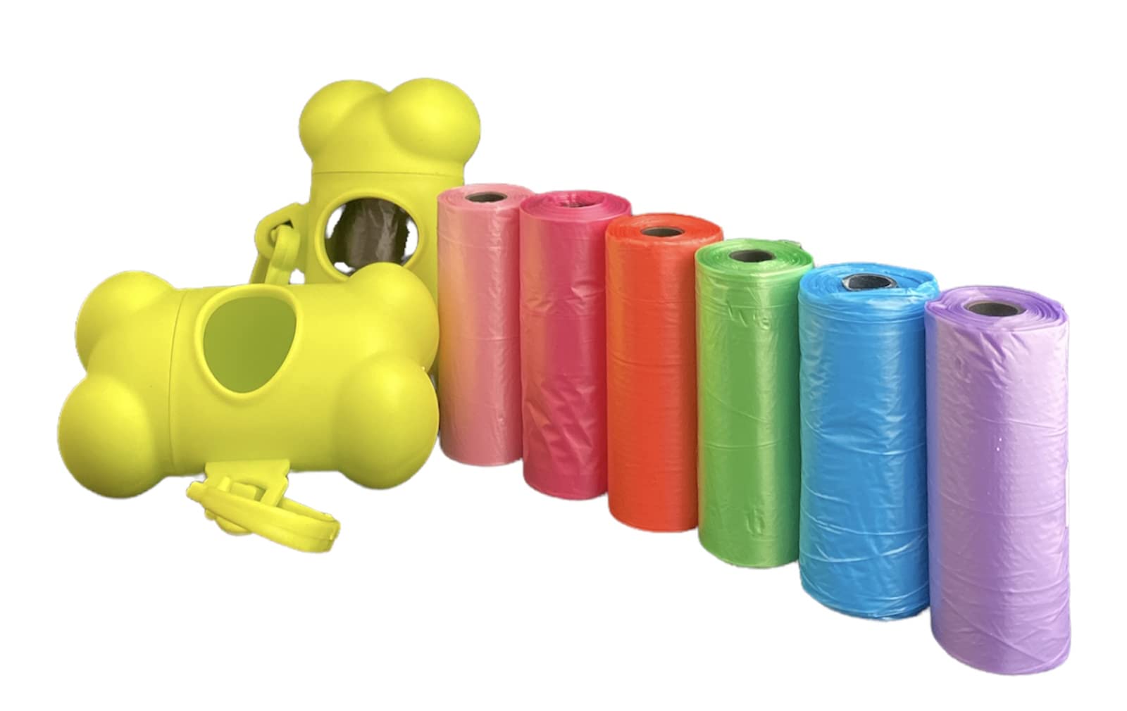 Dog Needs Bags with Bone Dispenser and Leash Clip Pack of 105 Hygienic Dog Droppings Bags with Bone and Clip Dispenser, Dog Dejection Bags