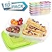 Meal Prep Containers 3 Compartment 10 Pack Food Prep Containers with Lids Portion Control Reauable Freezer Food Storage Plastic Salad Stackable Bento Lunch Box, Microwave, Dishwasher Safe