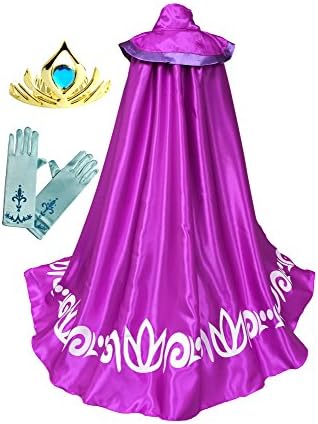 Cokos Box Girls Princess Accessories Long Cape Cloak Gloves Tiara Set