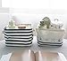 Lannu Nautical Fabric Storage Baskets Bins Cloth Collapsible Organizers Box Beach Anchor Nursery Toys Basket Shelves & Desks Pack 3