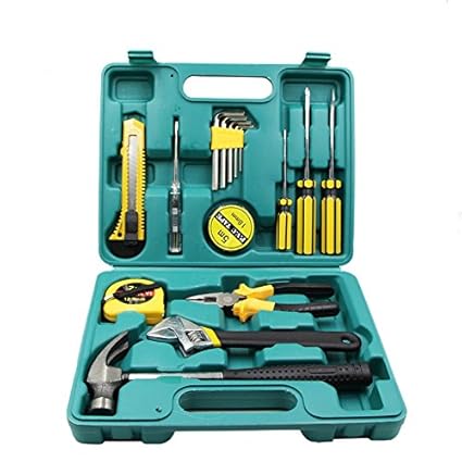 BUYCHOICE Hardware Tool Set Kit Tool Box 16 Pcs