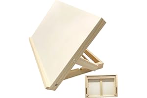 Desk Easel - Wooden Adjustable Angle Foldable Board - Painting Table Art Easel | for Adults Beginners Teens Artists Students 