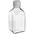 Nalgene Polyethylene Square Media Sterile Bottle with HDPE Closures, 125mL Capacity (Case of 96)