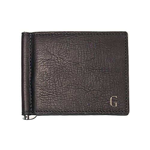 Cathy's Concepts Personalized Leather Wallet with Money Clip & Multifunction Tool, Brown, Letter G