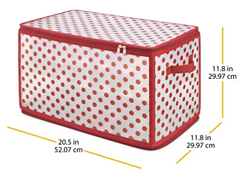 Whitmor Christmas Large Ornament Storage Zip Chest with 112 Compartments, Multicolor - Thumbnail 3