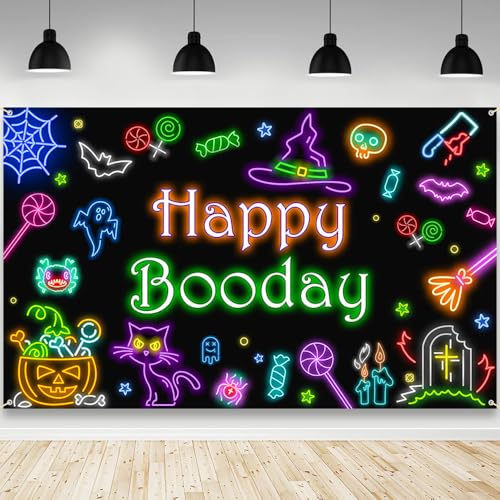 AIBIIN Halloween Happy Booday Birthday Banner Backdrop 6x3.6ft at Amazon