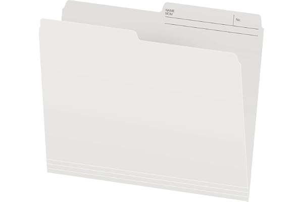 Pendaflex File Folders - Ivory Colour File Organizers, 1/2 Cut Tab, Letter Size, Durable Paper Stock, 100/Box, Ideal for Offi
