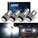 AUTOGINE 4 X 1000 Lumens Super Bright 9-30V 1157 2057 2357 7528 LED Bulbs 3014 54-EX Chipsets with Projector for Back Up Reverse Lights DRL Tail Brake Lights, Xenon White