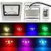 econoLed 10W RGB LED Flood Lights,Outdoor Color Changing Floodlight with Remote Control IP65 Waterproof LED Floodlight 16 Colors 4 Modes Dimmable Wall Washer Light Stage Lighting with US 3-Plug