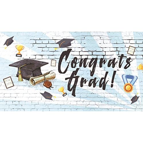 Graduation Party Supplies 2018 Banner Grad Congrats Photo