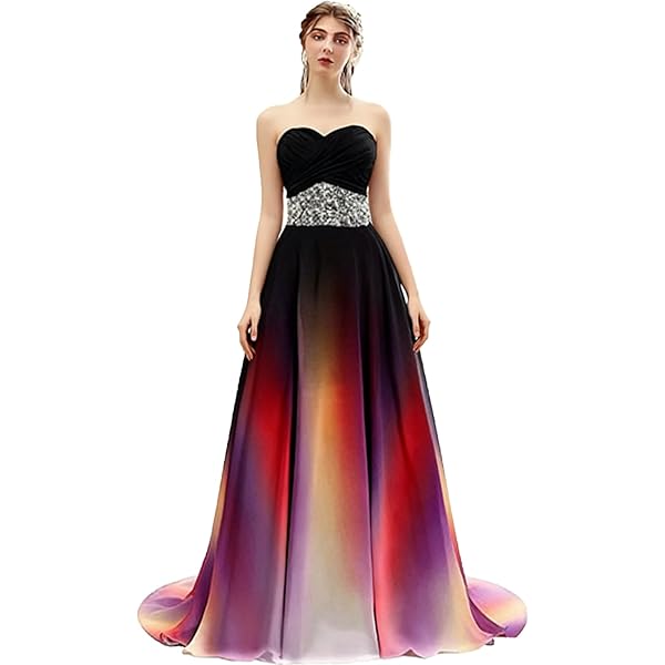 Angela One Shoulder Ombre Long Evening Prom Dresses Chiffon Wedding Party Gowns Colorful16 at Amazon Women's Clothing store Angela One Shoulder Ombre Long Evening Prom Dresses Chiffon Wedding Party Gowns Colorful16 at Amazon Women's Clothing store