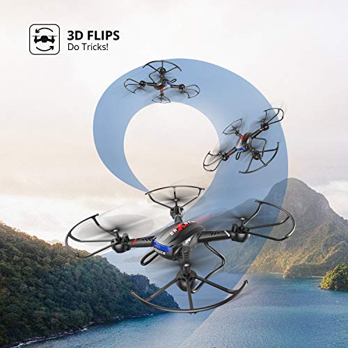 Holy Stone F181C RC Quadcopter Drone with HD Camera RTF 4 Channel 2.4GHz 6-Gyro with Altitude Hold Function,Headless Mode and One Key Return Home, Color Black