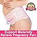 INKER Breathable Maternity Back Support - Comfortable Adjustable Pregnancy Support Belts Band Abdominal Binder for Lower Back Pain & Postnatal Recovery Girdle One Size Pink