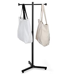 Blulu Heavy Duty Adjustable Shopping Bag Rack Metal