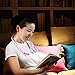 SingHong Neck Book Light, LED Reading Lamp, USB-C Rechargeable, Hands Free, 4 LED Bulbs, 4 Adjustable Brightness, for Reading in Bed or Reading in Car Lamp (Pink)