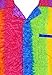 V.H.O. Funky Hawaiian Shirt, Shortsleeve, Rainbow-Vertical, Multicolored, XL