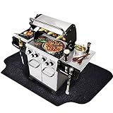 Gas Grill Mat (36'' X 48''), Grilling Gear For Gas/Electric Grill – Absorbent Waterproof Grill Pad Lightweight Washable Floor Mat To Protect Decks And Patios From Grease Splatter And Other Messes