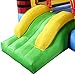 Costzon Inflatable Bounce House, Castle Jumper Slide Mesh Walls, Kids Party Jump Bouncer House w/Net, Carry Bag Without Blower (Crayon Themed)
