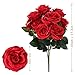 Silk Red Rose 10 Heads SOLEDI Artificial Flower French Rose Fake for Bridal Bouquet Wedding Living Room Table Home Garden Decoration