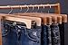 J.S. Hanger Heavy Duty Natural Finish Wooden Pants Hangers with Anti-rust Hook and Clips, 10-Pack