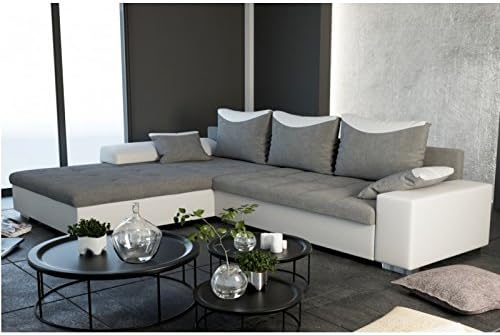 Tendencio Canape D Angle Convertible Angle Gauche Rita Gris Et