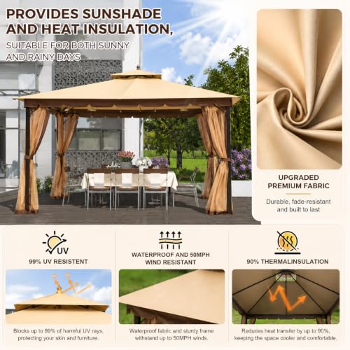 Bezseller 10x12 Outdoor Gazebo Review: Double Roof Shelter with Mesh Walls image 22