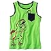 Yo Coco Boy's Kids Green Sleeveless Cotton T-Shirts Cartoon Tank Tops Size 5 Years