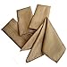 Benson Mills Flow Spillproof Fabric Tablecloth, Set of 4, 18X18, Taupe/Gold, 4 Count