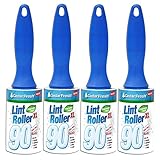 Household Essentials Cedar Fresh 90-Sheet Lint Rollers with E-Z Peel Sheets, 4-Pack