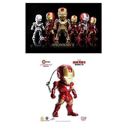 Iron Man 3 LED Earphone Plug Series 001 MARK3(MK III) + Keychain Strap