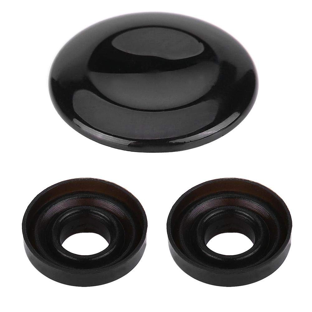 Delaman Navigation Button Joystick Control Center Button Cover MMI Knob Repair Kit 2 Seal Ring for A4 A5 A6 Q5 Q7 S5 S6 Paint Black