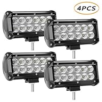 4 X 36w 3600 Lumens LED Light Bar, YEEGO Cree LED Flood Lights for Off-Road Rv Atv SUV Boat Jeep Truck SUV ATV Tractor Pickup Lighting 2 Years Warranty( 4Pack-36W Flood Light)