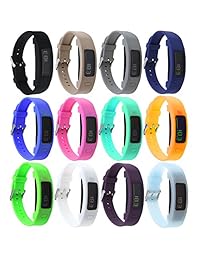 Garmin Vivofit   Pulsera con 2 hebillas, correa ajustable y estilo de reloj de pulsera, correa de silicona de repuesto con cierre de cromo y hebilla de cierre para Garmin Vivofit 2